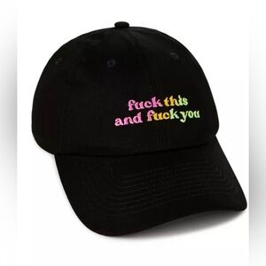 “F This, F You” Black Graphic Cap- New